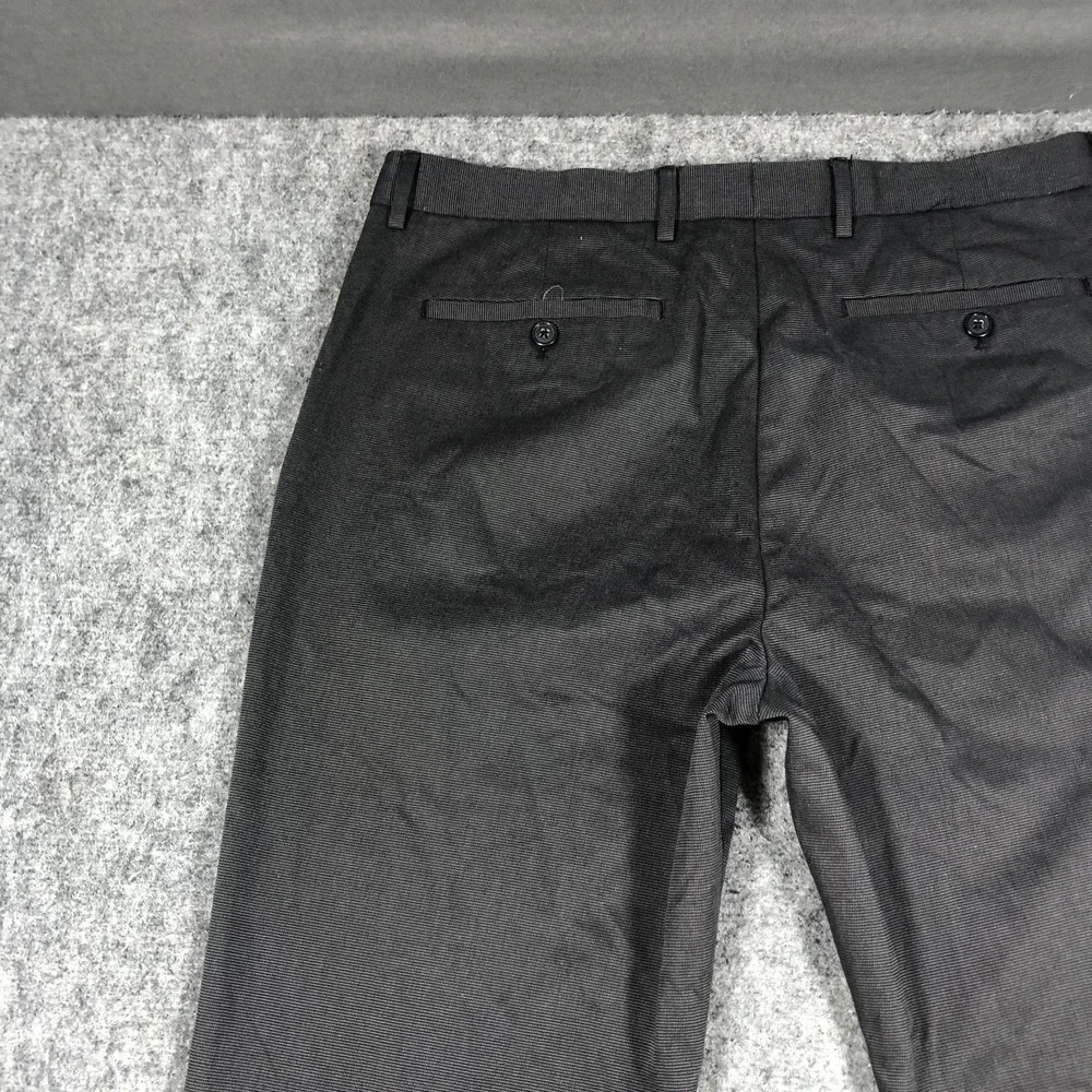 Banana Republic Pants Mens 33x32 Gray Check Modern Slim Non Iron Dress Slacks